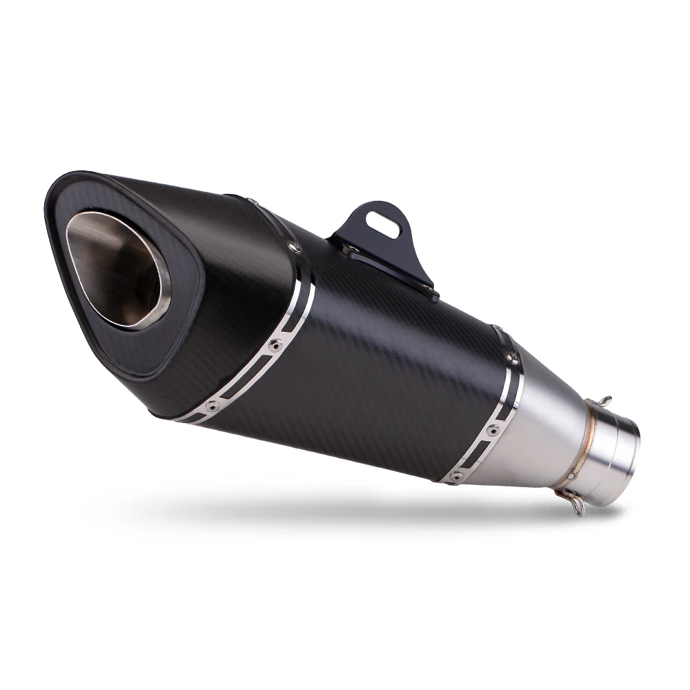 

STLF Universal 60MM Motorcycle Exhaust Muffler Yoshimura R11 Carbon Fiber Modified Muffler for Pcx Nmax Aerox Z400 Z250