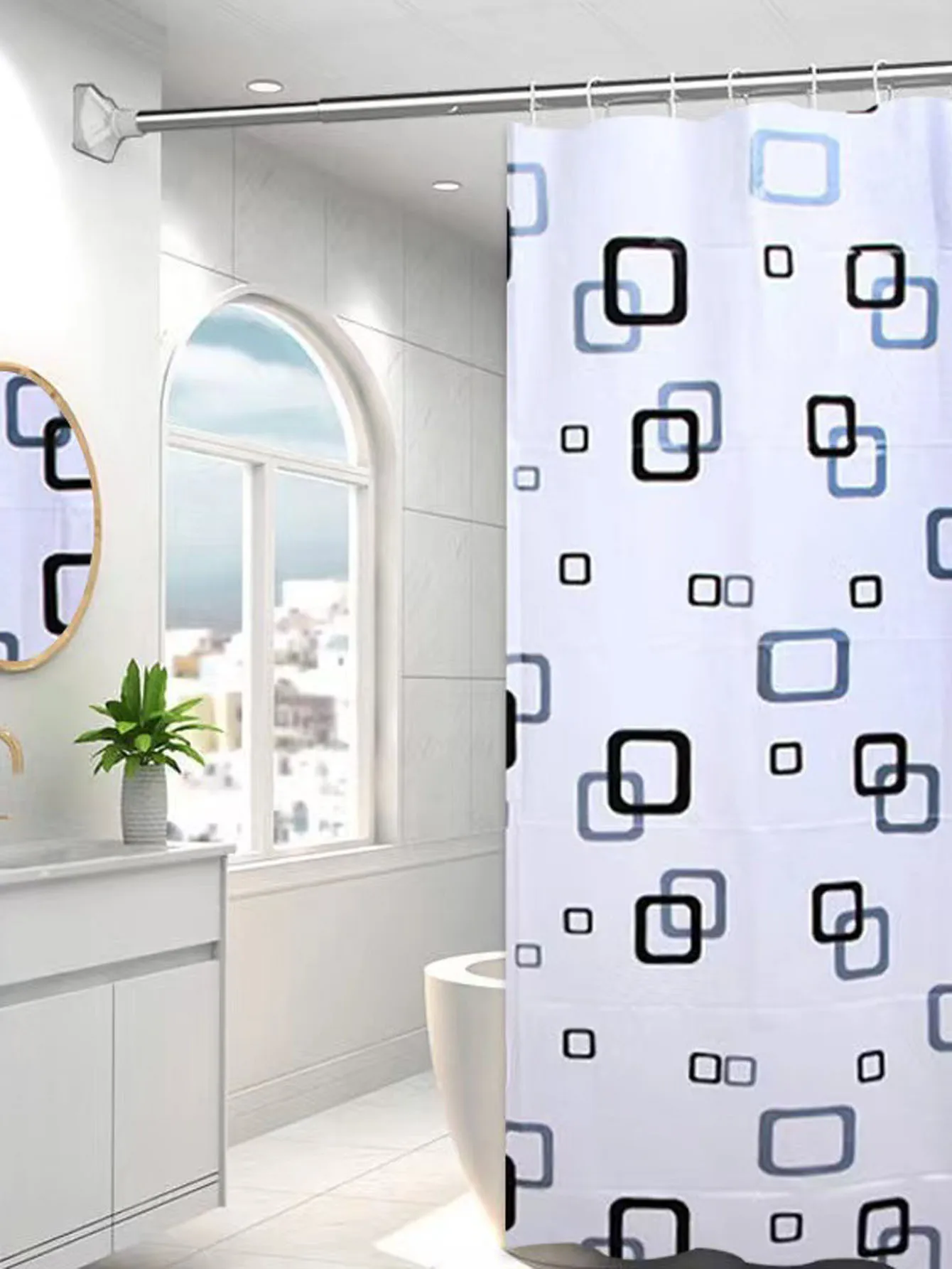 80*180cmPEVA shower curtain, bathroom partition curtain, thickened shower curtain, waterproof, mildew proof, dry wet separation