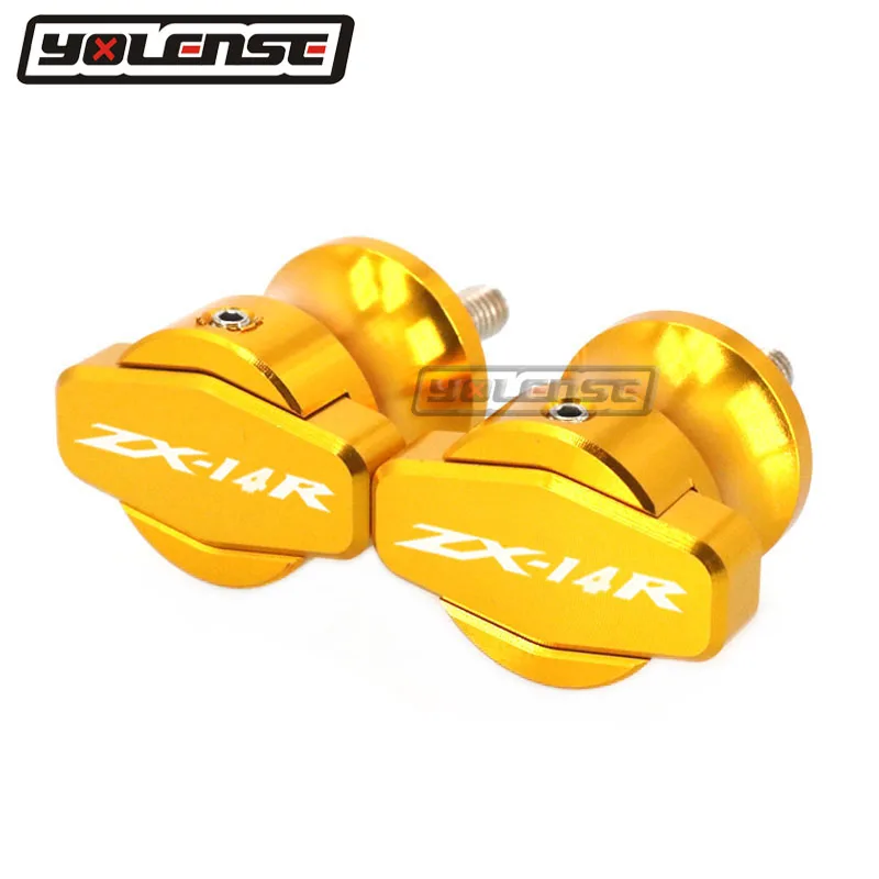 For KAWASAKI NINJA ZX14R ZX-14R ZX 14R ZZR1400 ZX1400 GTR1400 Motorcycle CNC M10 Swingarm Sliders Spools Paddock Stand Bobbins