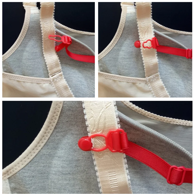 3Pcs Women Anti Slip Bra Strap Double-shoulder Holder Buckle Belt with Back Hasp All Match Invisible Elastic Strap Bra Accessory