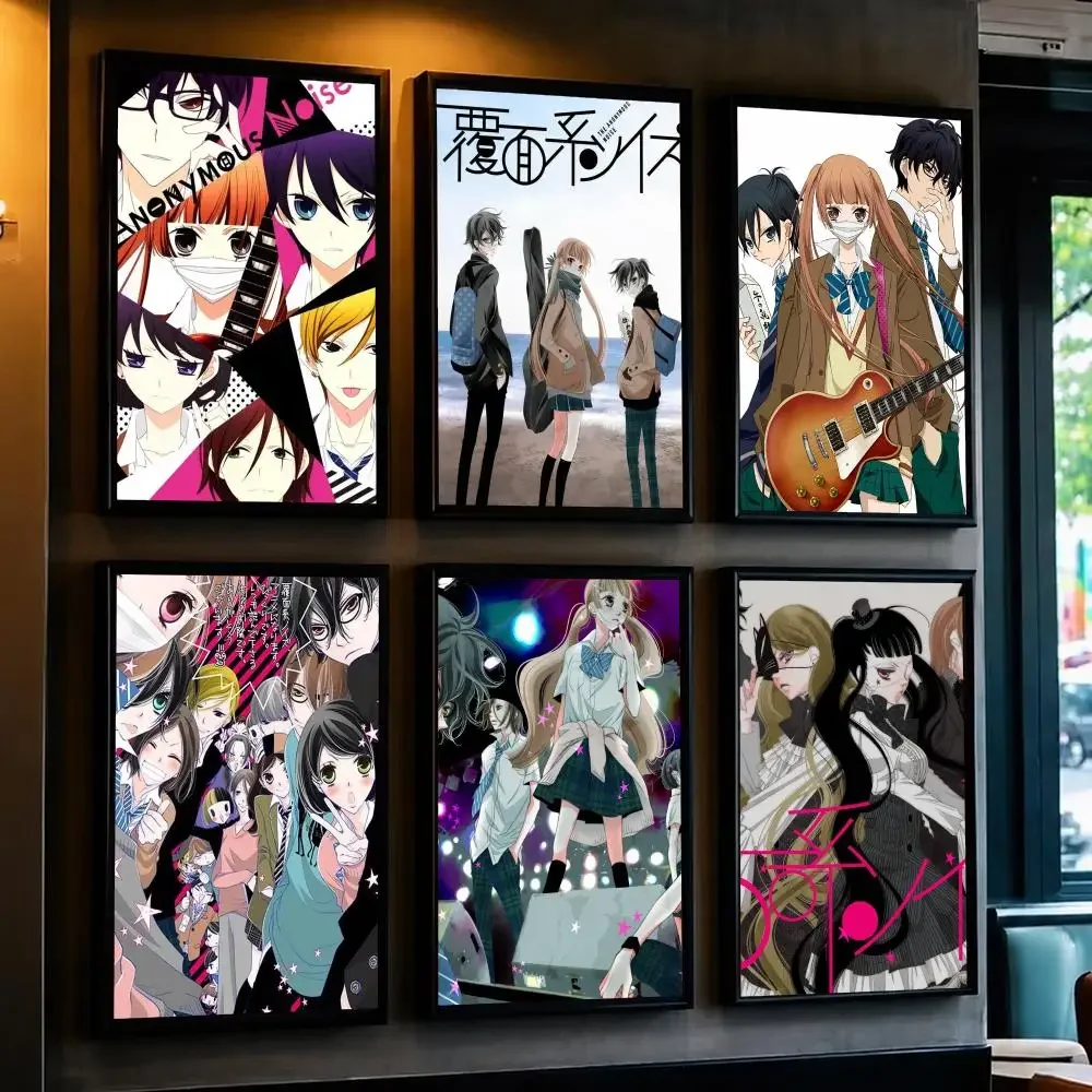 anime A-Anonymous Noise-E Poster Decorative Wall Art Sticker for Cafe Office Bedroom and Living Room