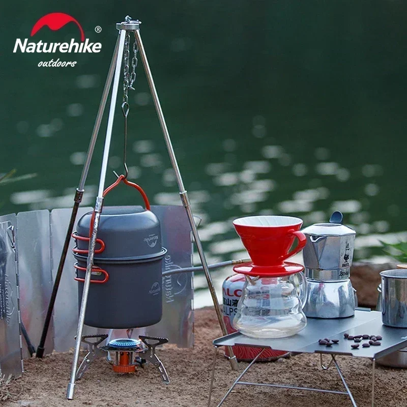 Naturehike Camping Cooking Set Outdoor Pot Ultralight Portable Picnic Cookware 2-3 Person Hiking Non Stick Pots surviva pan cook