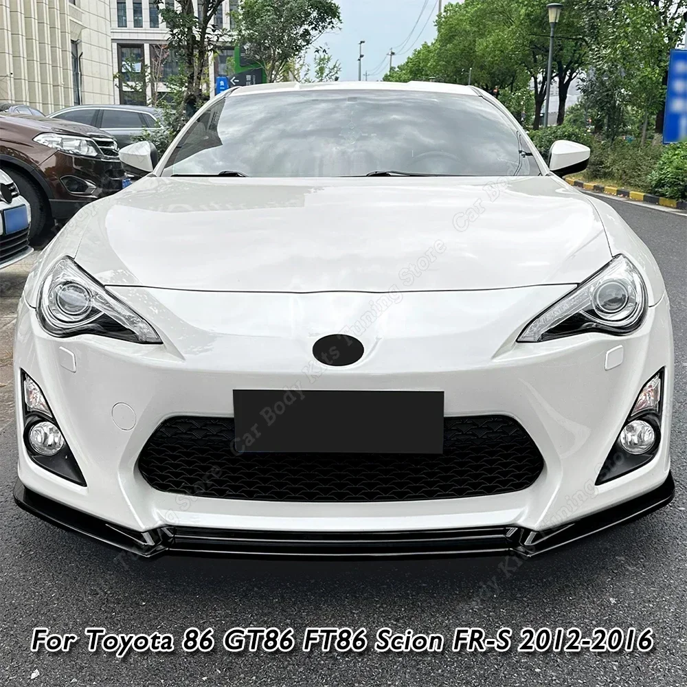 Gloss Black Front Bumper Lip Spoiler Splitter Diffuser For Toyota 86 GT86 FT86 Scion FR-S 2012-2016 Bodykits Tuning Accessories