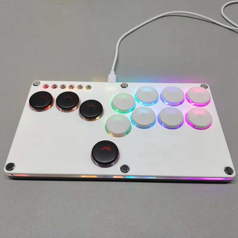 Flatbox Hitbox Arcade Fighting Game Encoder Controller Xinput/Dinput Mini Hitbox Console For NS/PS3/PS4-A69F