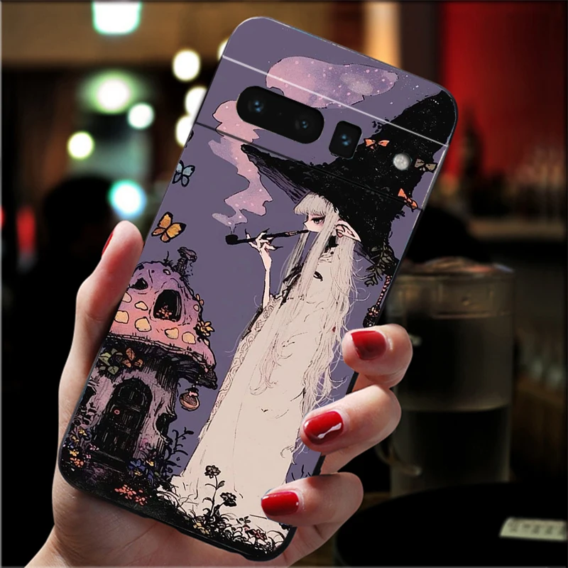 Trippy champignon assistant coque de téléphone pour Google Pixel 9 Pro XL 8 7 6 Pro Pixel 8A 7A snap4A 3A 3XL Pixel 8 7 6 5 4