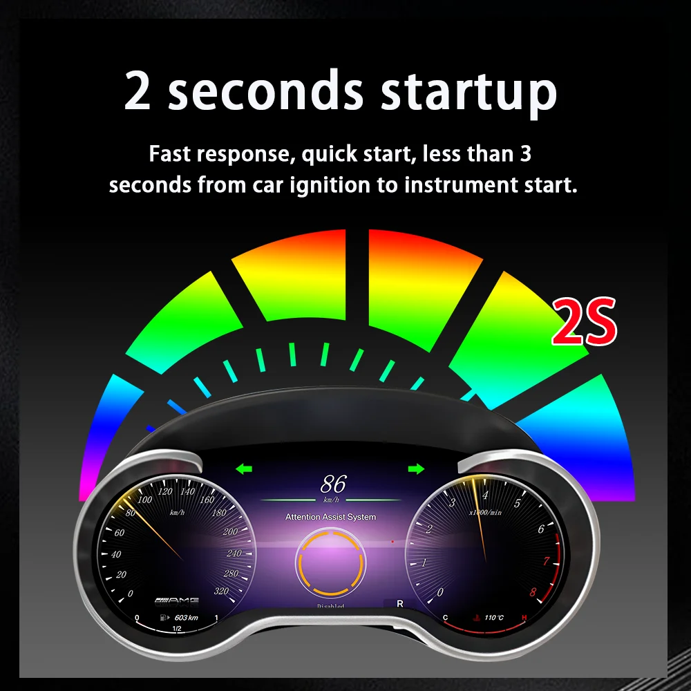 SZLELV ترقية جديدة Lcd أداة العنقودية الرقمية للسيارة قمرة القيادة سرعة متر لوحة القيادة لبنز R/ml/gl/g/gle/gls Class 2006-2019