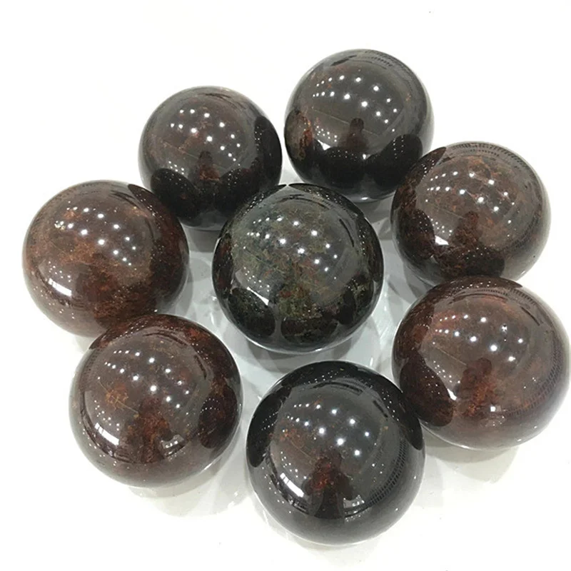 

Natural Garnet Ball for Decoration, Polished Crystals, Healing Stone, Sphere, High Quality