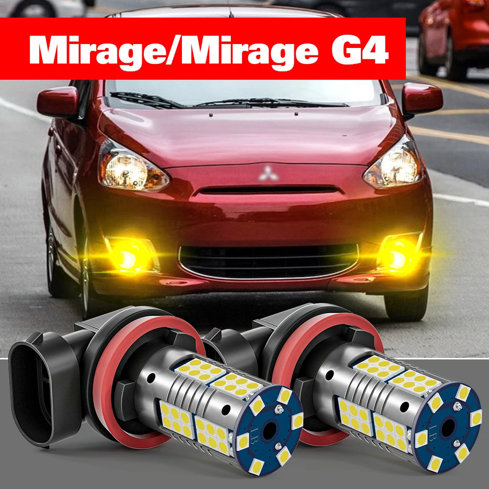 For Mitsubishi Mirage G4 Accessories 2pcs LED Fog Light 2012 2013 2014 2017 2018