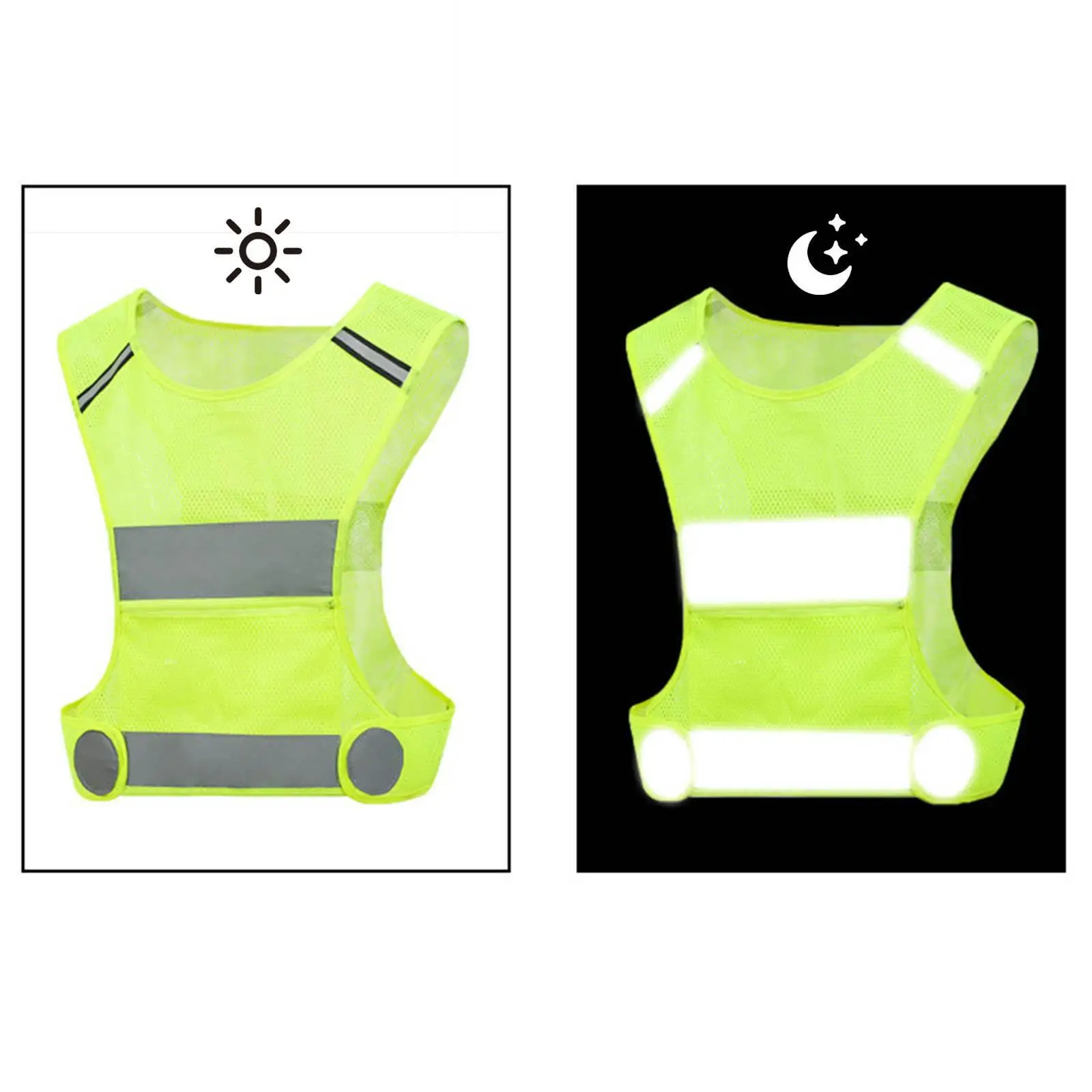 Reflective Safety Vest For Night Running High Visibility And Safety Running Hiking Cycling