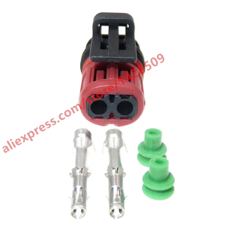 1 Set 2 Pin 1.5 Series Waterproof Automotive Connector 1337245-3 Wire Harness Plug with Terminal Rubber Seals
