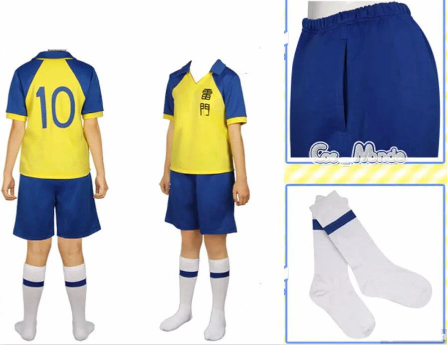 Anime Inazuma Eleven Rachel Naomi Cosplay Costume Blue Ramen School Summer Football Boys' Trikot