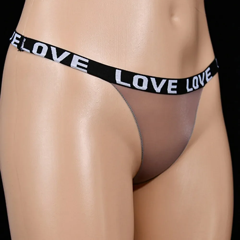 Women's See Through Thong Briefs and Nylon Stockings Set Sexy and Breathable (Size Height 155 172cm Weight less than 58kg)