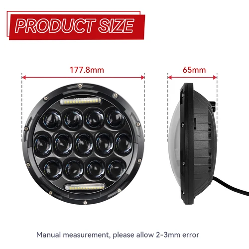 Imagen 2 del producto Faro LED para motocicleta, Faro de 7 pulgadas para Harley Touring, Ultra Classic, Electra, Street Glide, Road King, Yamaha