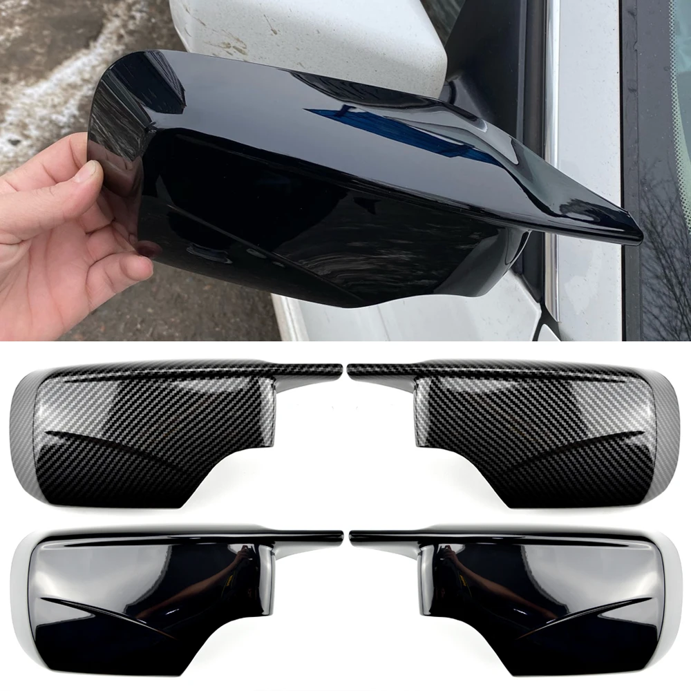 2021 M4 Sport Sytle Car Side Rear View Mirror Cover Cap Shell Replacement Carbon Fiber Look for BMW E46 E39 1998-2005 4 Doors