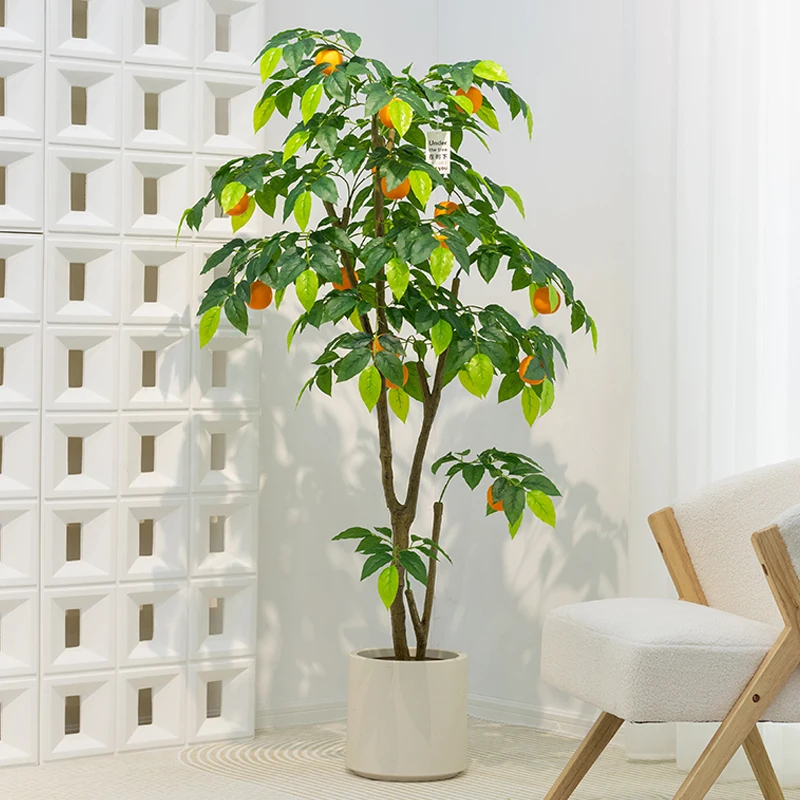 

Simulation Lemon Tree Green Plant Pot Plant Decoration Bionic Fake Green Orange Tree Shooting Props Fake Plants Bonsai