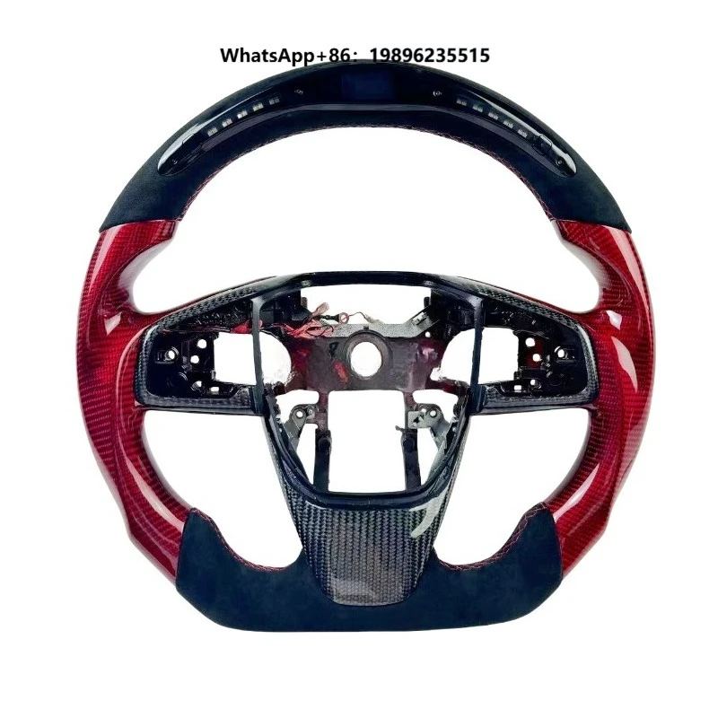 Car Steering Wheel Custom LED Steering Wheel Red Carbon Fiber Steering Wheel