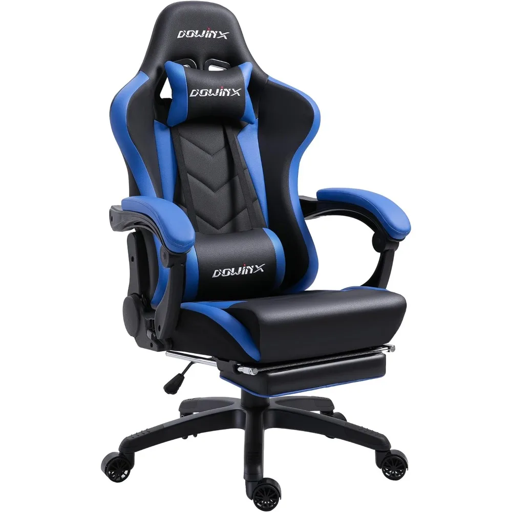 

Dowinx Gaming Chair Ergonomic Racing Style Recliner with Massage Lumbar Support, Office Armchair for Computer PU Leather