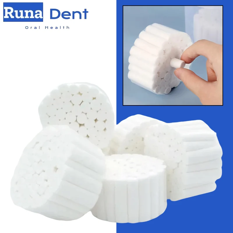 200pcs/4bags  Dental Surgical Cotton Rolls High Absorbent Dentist Material Teeth Whitening Product Kit