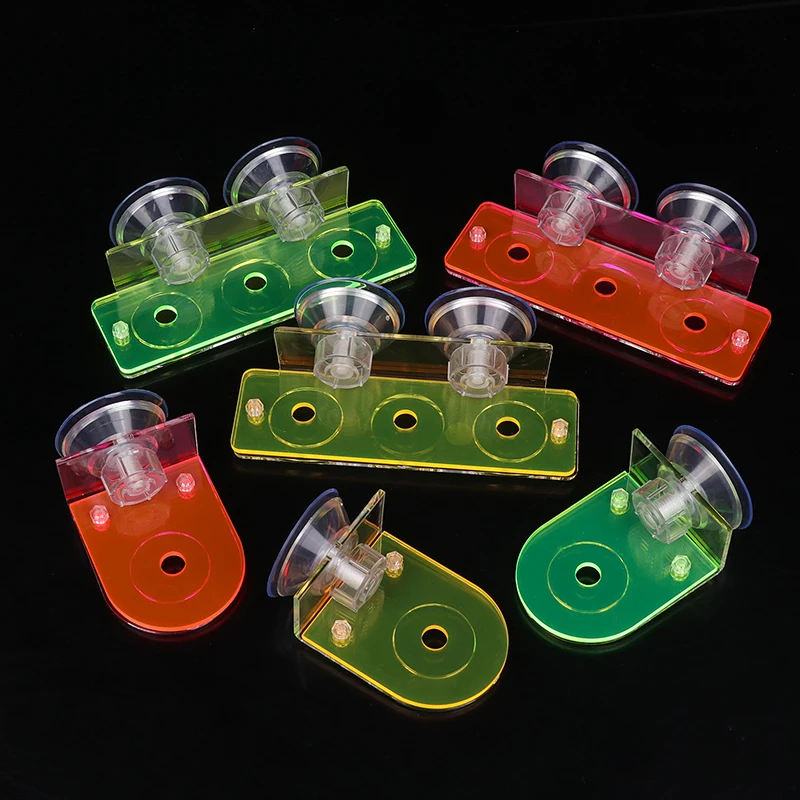 1pcs Fish Tank Coral Rack Fluorescent Coral Frag Clip With Suction Cup Marine Acrylic Coral Frag Holder Aquarium Accessories