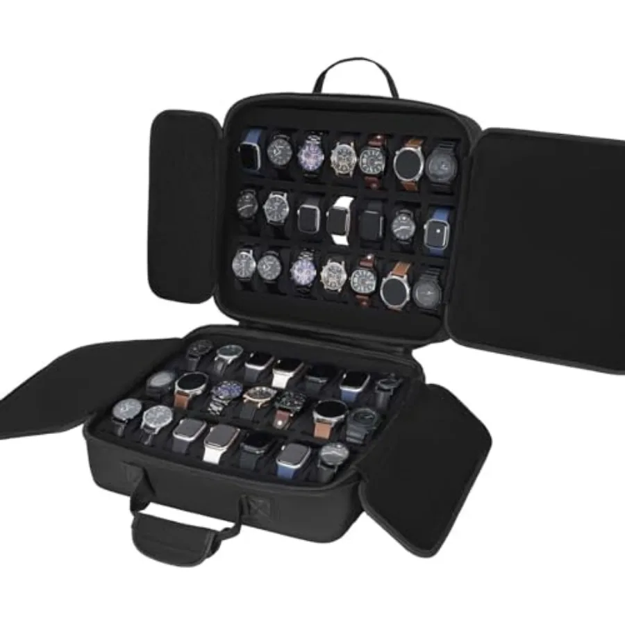 

4s watch storage box, portable hard watch travel box, watch storage display storage box, padded watch portable box for watches