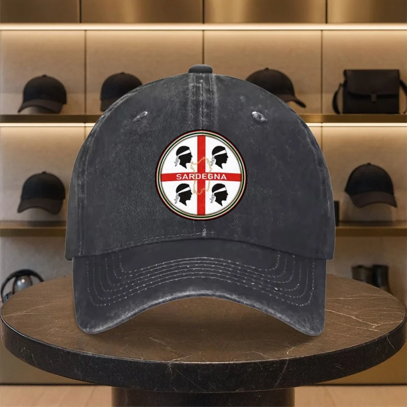 Sardinia Baseball Cap Unisex with Sassari Nuoro Oristano Symbols Italian Flag Colors Snapback Casual Hat Hand Washable
