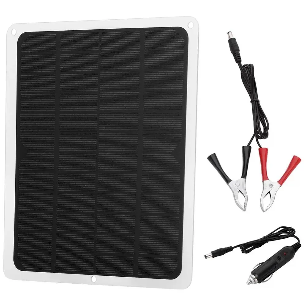 20W 12V Solar Panel Kit with USB Output Versatile Power Source Solar Battery Trickle Charger Multipurpose Waterproof