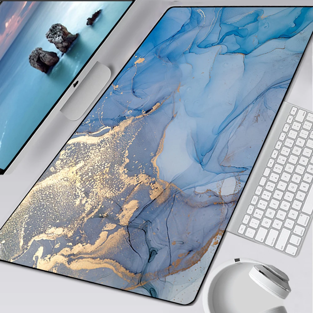 Ink Marble Large Gaming Mouse Pad Computer Mousepad PC Gamer Mouse Mat Laptop Mausepad XXL Mouse Carpet Keyboard Mat Desk Pad
