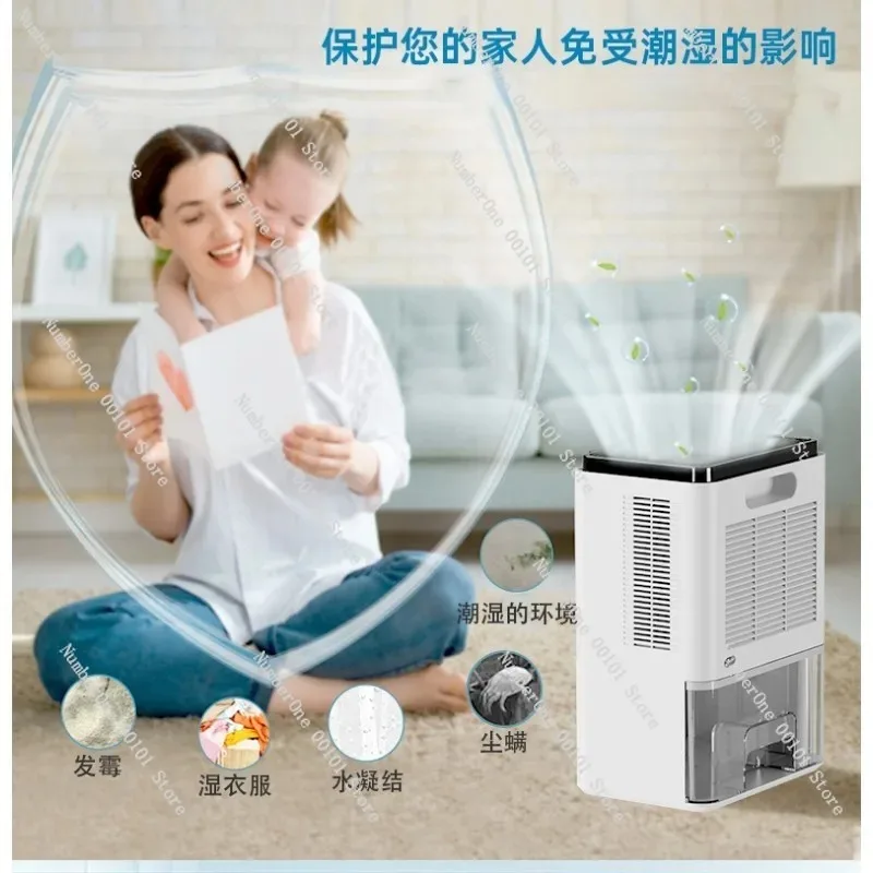 Dehumidifier for Home Bedroom Basement Household Moisture Absorber with Auto Shut Off Portable