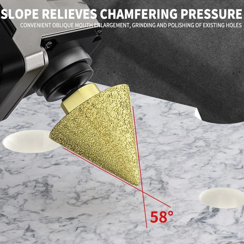 M10 M14 diamond chamfer core drill bit Enlarged Hole Beveling Grinding tool 38/50mm for Granite Marble Tiles stone cutting Carve