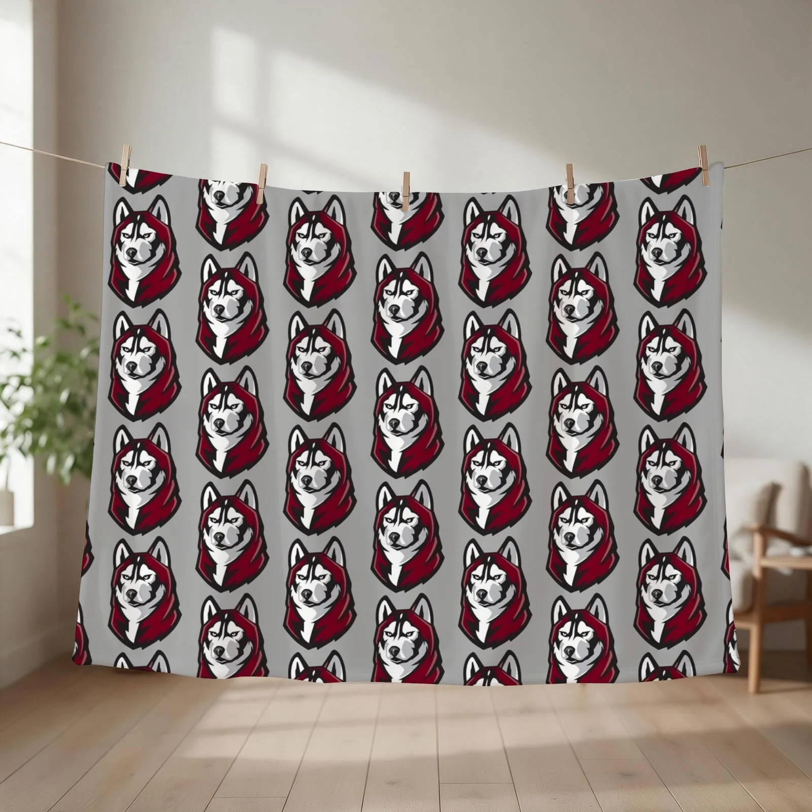 Bloomsburg Huskies Throw Blanket