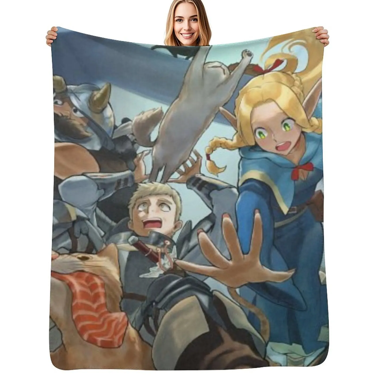 

Delicious in Dungeon - All in One Throw Blanket Soft Breathable Blanket for Night Sleeping