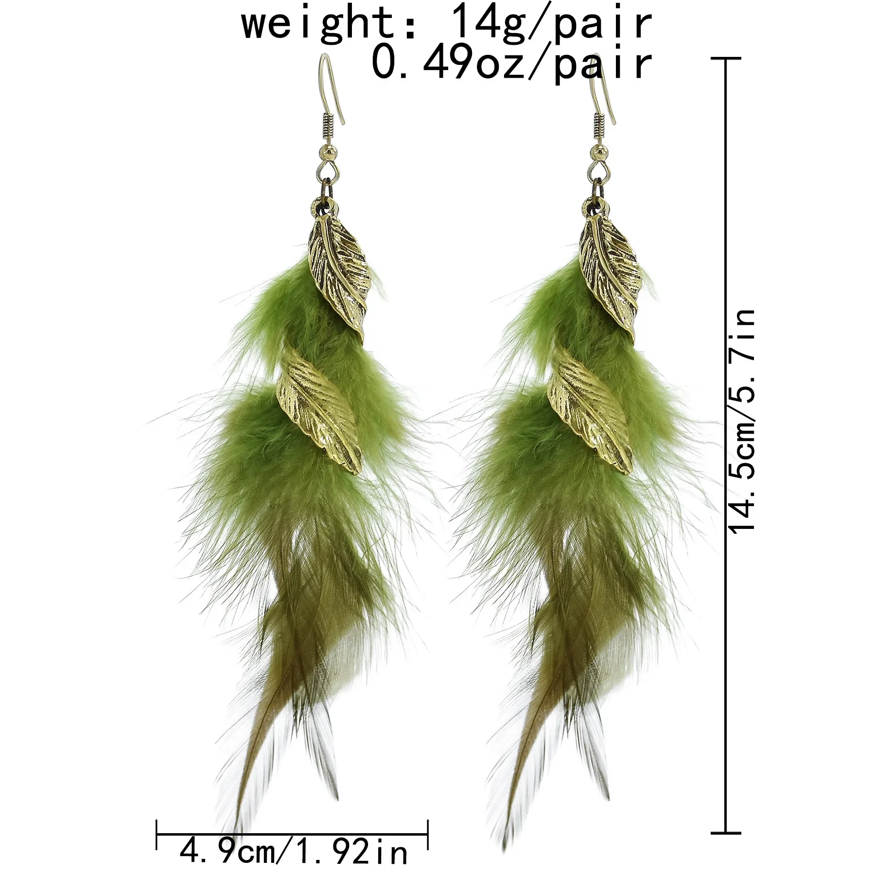 أقراط متدلية من ريش البوهو العرقي للنساء ، أقراط معلقة بشراشيب طويلة ، مجوهرات تركية هندية