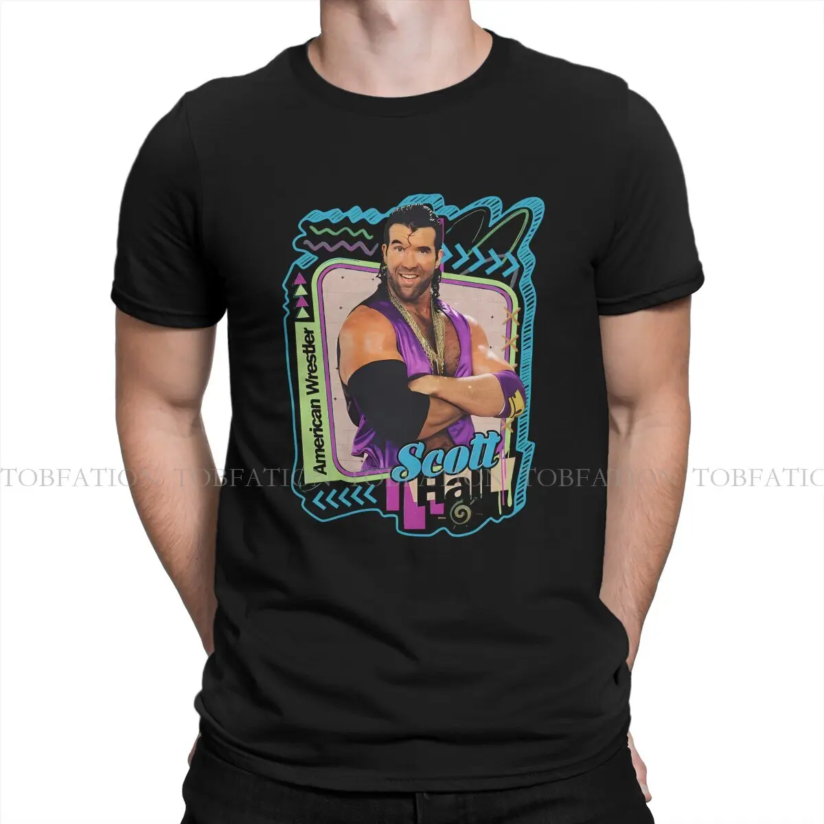 Razor Ramon Pure Cotton TShirt Scott Hall Pro Wrestler Elegant T Shirt Oversized Men Tee Shirt New Design