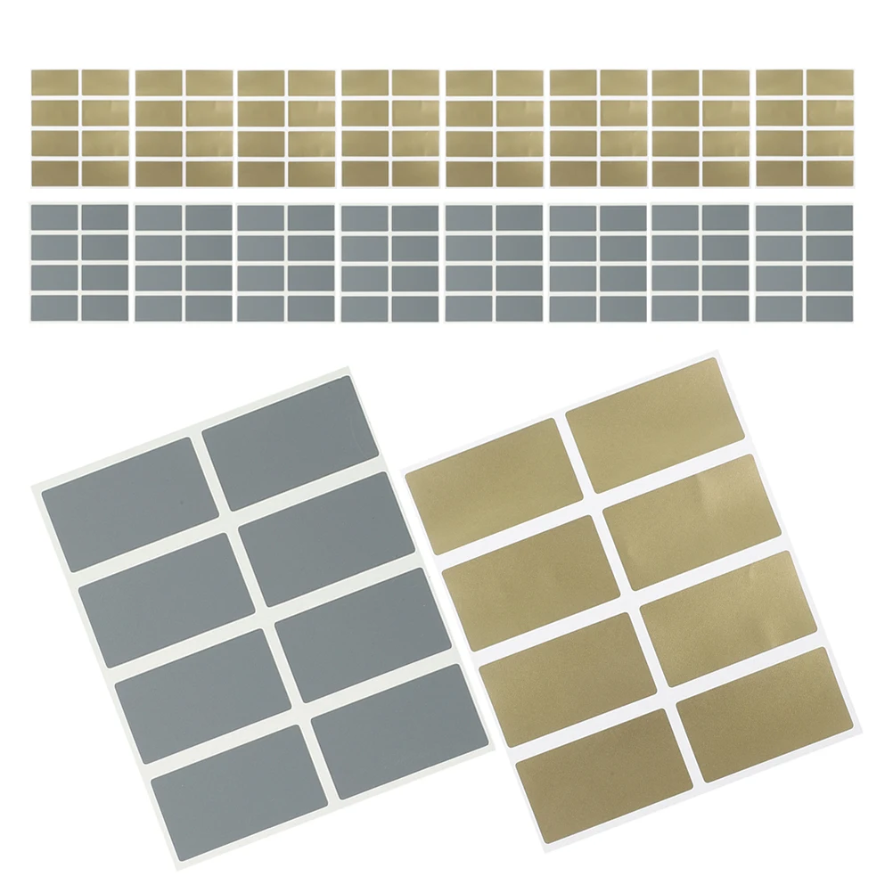 

200 Pcs Scratch Card Stickers Gold Ticket Diy Make off Tickets Rectangular Paper