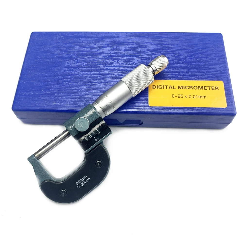 0-25mm 0.01mm outside micrometer with counter read digital Micrometer counter micrometer thickness gauge tool