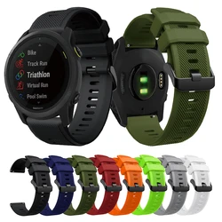 22mm Silicone Watchband Strap For Garmin Forerunner 745 Smart Watch Band