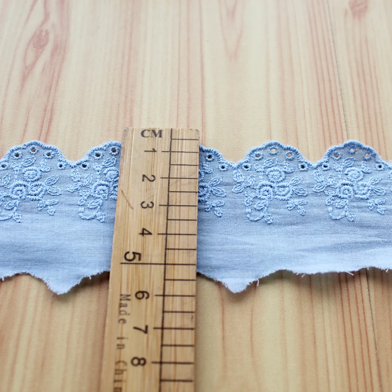 14Yards/Lot.5Cm Pure Cotton Rose Lace Fabric,Soft Baby Clothing Accessories,Handmade DIY Sewing Lace Trim