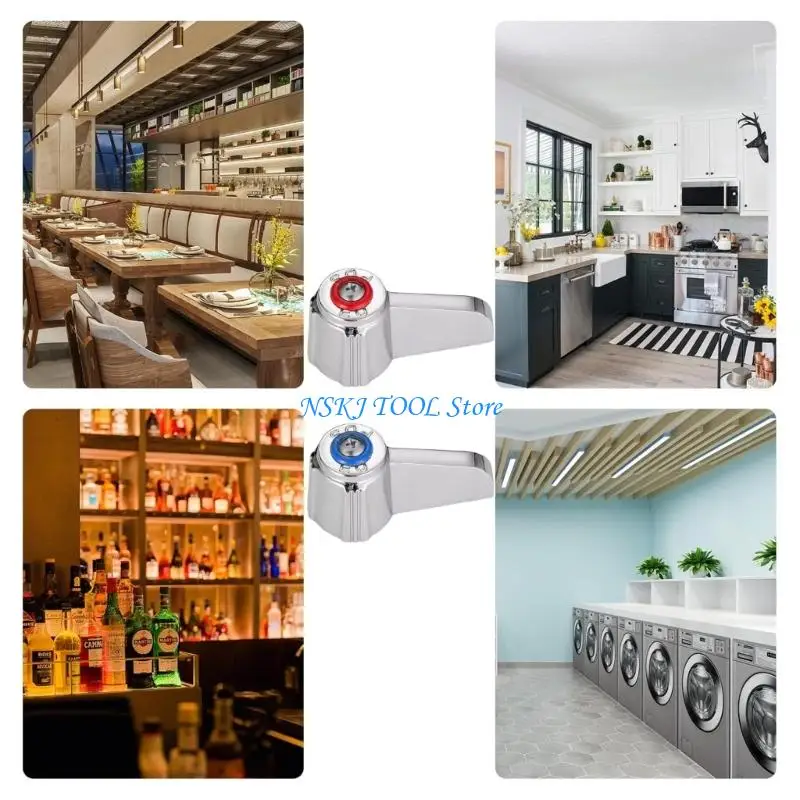 L8RC 2 قطعة مقاومة للتآكل 0.43 مقبض صنبور بفتحة جذعية مستديرة للاستخدام الخارجي