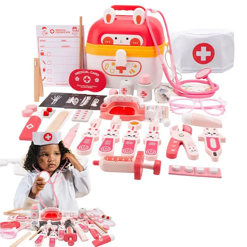 Ensemble de jeu de médecin pour enfants, stéthoscope d'infirmière pour garçons et filles, simulation de médecin pour enfants, 3 ans