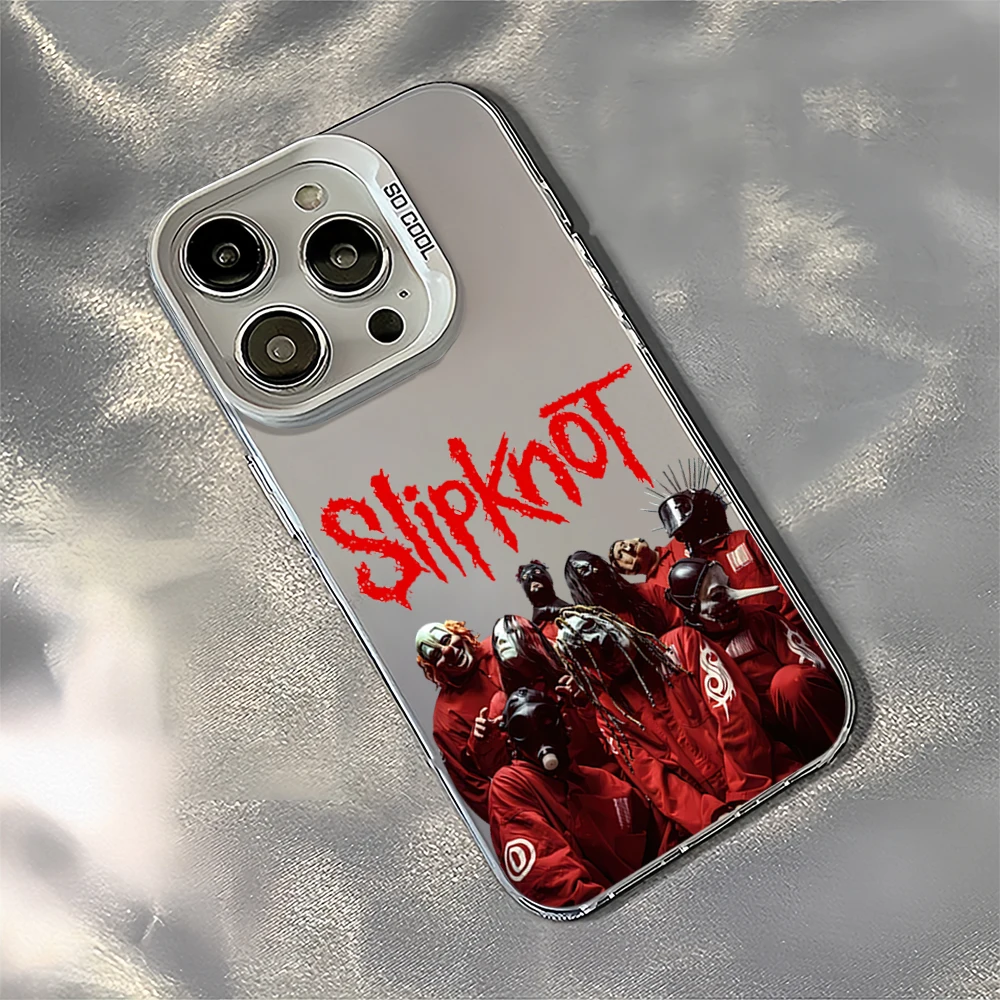 Band S-SlipknotS The End So Far Laser Phone Case for iPhone 12 11 13 14 15 16 Max Pro Plus IMD Shockproof Silicone Coque