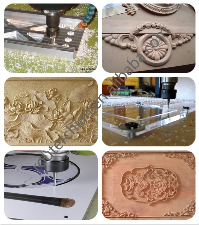 Picture 7: Jinan Popular 1325 4-Axis CNC Router Kit 3D Rotary Table Wood Lathe DIY CNC Machine Syntec DSP Control System Core Motor Popular