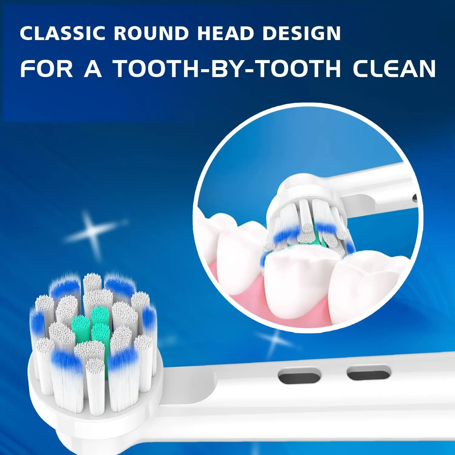 Ultrathin Soft Cerdas Toothbrush Head para Dentes Sensíveis, Limpeza profunda, Protect Gum, Substituição Brush Heads for Oral B