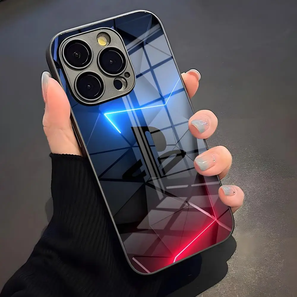 PS5 شعار اللعب محطة جراب هاتف آيفون 17 برو ماكس 16 15 14 برو ماكس 13 11 X Xs Xr 8 7Plus غطاء زجاجي #6