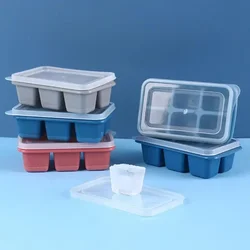 6 Grids Silicone Ice Cube Mold Maker Square Large Whisky Tray Cream Mold Summer Ice Mold Ice Cream Tools DIY