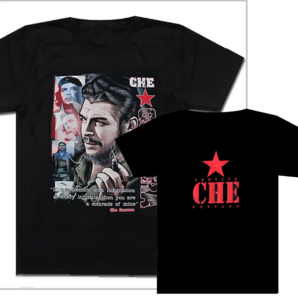 Hip Hop Streetwear Fashion 100% Cotton Casual T-shirts Loose Top Revolutionary Soldier Che Guevara Poster T Shirt Size S-3XL