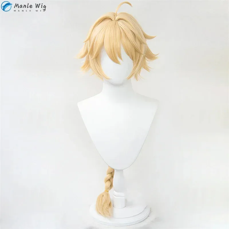 جودة عالية جينشين تأثيري لومين الأثير الذهبي مقاومة للحرارة الشعر الاصطناعية أنيمي لعب الأدوار الباروكات + غطاء شعر مستعار vm؛، 5.7yio؛' #6