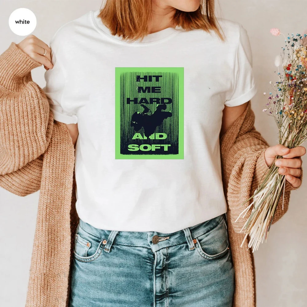 Hit Me Hard And Soft Green Poster B-Billie E-Eilish New Album Hit Me Hard And Soft Unisex T-Shirt Retro Aesthetic Album Shirt