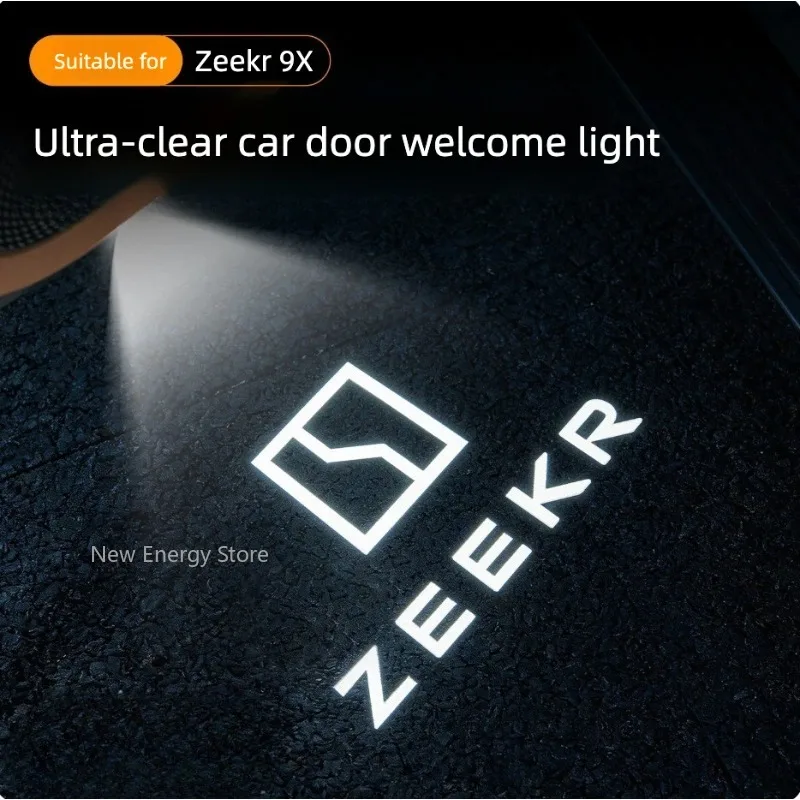 Suitable for Zeekr 9X 2025 2026 Car Door Welcome Light High-definition Projection Atmosphere Light Modify Essential Accessories
