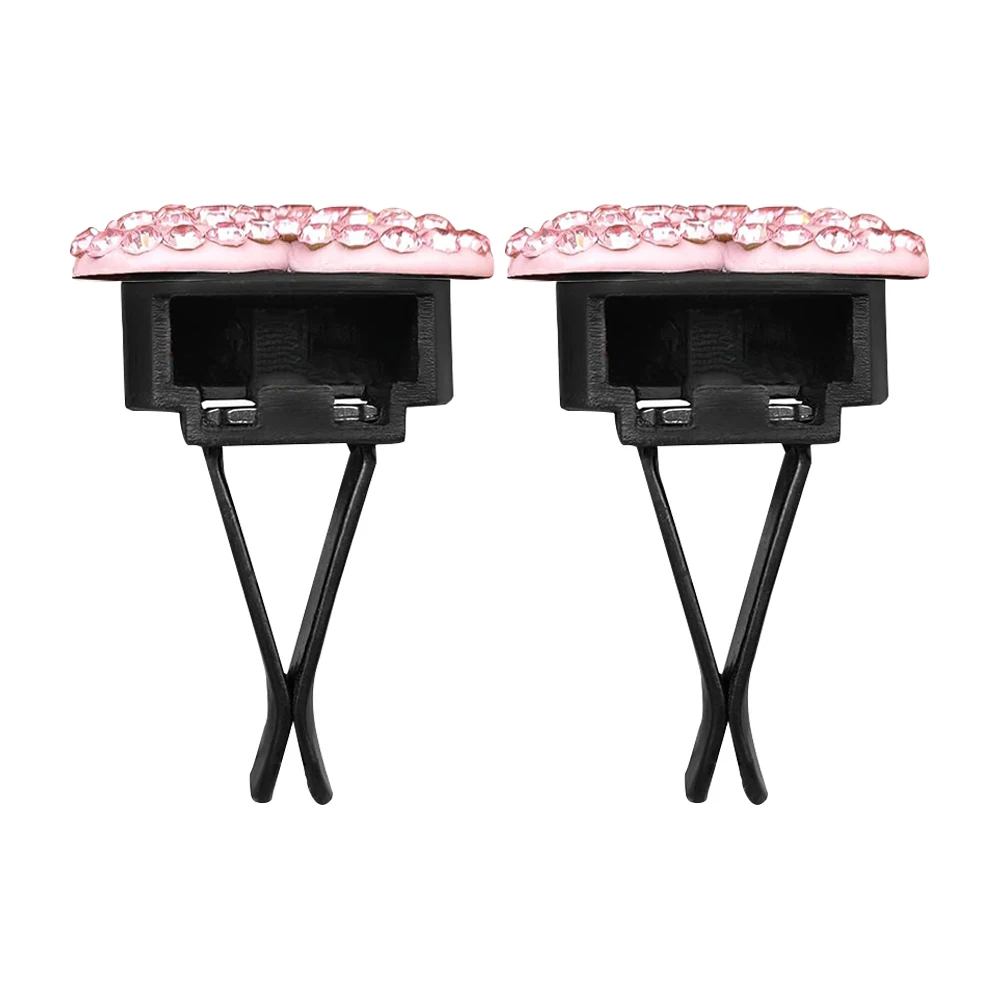 

2Pcs Car Aroma Decoration Heart Shaped Love Accessories Pink Vent Clips Air Freshener Dashboard Decorations for Women
