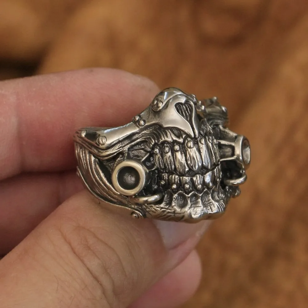 MAD MAX Immortan Joe Cupronickel Biker Rock Skull Ring Punk Jewelry CP149 US Size 7~15